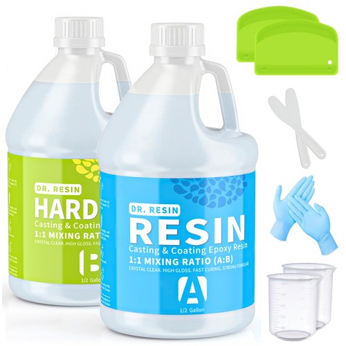 Clear epoxy resin kit - clear,