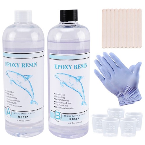 Clear epoxy resin kit - clear,